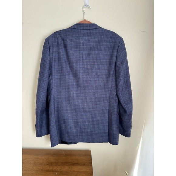 Ermenegildo Zegna Blazer - Cashmere Silk And Linen Blue With White And Burgundy - Picture 5 of 15